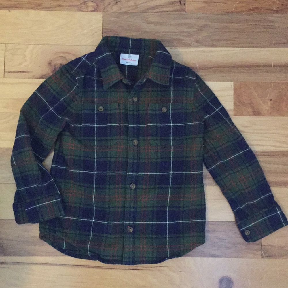 Hanna Andersson boys plaid flannel sz 100